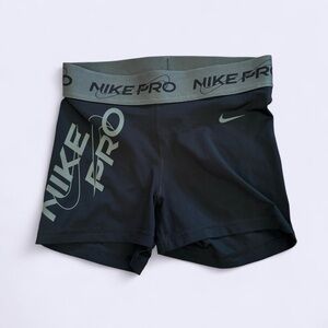 Women’s Black and Grey 3” Nike Pro Shorts